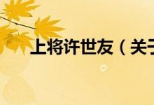 上將許世友（關于上將許世友的介紹）