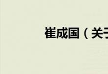 崔成國(guó)（關(guān)于崔成國(guó)的介紹）