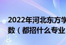 2022年河北東方學(xué)院各省招生計劃及招生人數(shù)（都招什么專業(yè)）