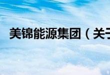 美錦能源集團(tuán)（關(guān)于美錦能源集團(tuán)的介紹）
