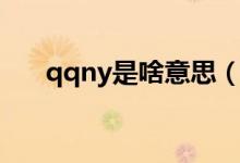 qqny是啥意思（qqny的縮寫(xiě)有哪些）