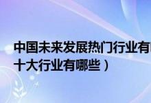中國(guó)未來發(fā)展熱門行業(yè)有哪些?（2022中國(guó)最熱門最有前景十大行業(yè)有哪些）