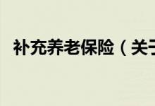 補(bǔ)充養(yǎng)老保險(xiǎn)（關(guān)于補(bǔ)充養(yǎng)老保險(xiǎn)的介紹）