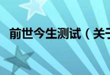 前世今生測(cè)試（關(guān)于前世今生測(cè)試的介紹）