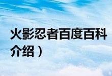 火影忍者百度百科（關(guān)于火影忍者百度百科的介紹）