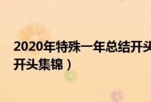 2020年特殊一年總結(jié)開頭句子簡(jiǎn)短（2020年特殊一年總結(jié)開頭集錦）