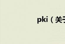 pki（關(guān)于pki的介紹）