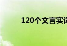 120個文言實詞（常用實詞總結(jié)）