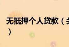 無抵押個人貸款（關(guān)于無抵押個人貸款的介紹）