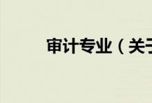 審計專業(yè)（關于審計專業(yè)的介紹）
