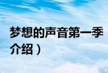 夢想的聲音第一季（關于夢想的聲音第一季的介紹）
