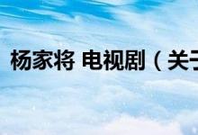 楊家將 電視?。P(guān)于楊家將 電視劇的介紹）