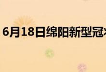 6月18日綿陽(yáng)新型冠狀病毒肺炎疫情最新消息