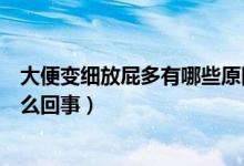 大便變細(xì)放屁多有哪些原因引起的（大便變細(xì)經(jīng)常放屁是怎么回事）