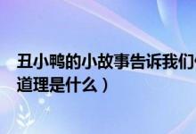 丑小鴨的小故事告訴我們什么道理（丑小鴨故事告訴我們的道理是什么）