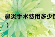 鼻炎手術(shù)費(fèi)用多少錢(qián)啊（鼻炎手術(shù)費(fèi)用多少錢(qián)）