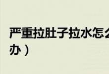嚴(yán)重拉肚子拉水怎么辦（嚴(yán)重拉肚子拉水怎么辦）