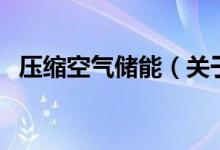 壓縮空氣儲(chǔ)能（關(guān)于壓縮空氣儲(chǔ)能的介紹）