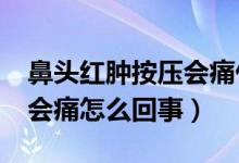 鼻頭紅腫按壓會痛什么原因?（鼻頭紅腫按壓會痛怎么回事）