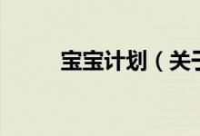 寶寶計(jì)劃（關(guān)于寶寶計(jì)劃的介紹）