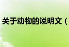 關(guān)于動(dòng)物的說明文（關(guān)于動(dòng)物的說明文范文）