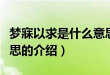 夢(mèng)寐以求是什么意思（關(guān)于夢(mèng)寐以求是什么意思的介紹）