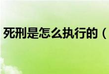 死刑是怎么執(zhí)行的（關于死刑是怎么執(zhí)行的）