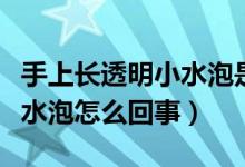手上長透明小水泡是怎么回事（手上起透明小水泡怎么回事）