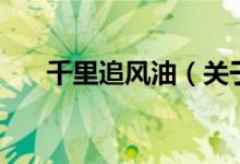 千里追風油（關于千里追風油的介紹）