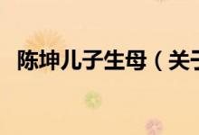 陳坤兒子生母（關于陳坤兒子生母的介紹）