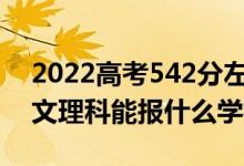 2022高考542分左右能上哪些大學(xué)（新高考文理科能報什么學(xué)校）
