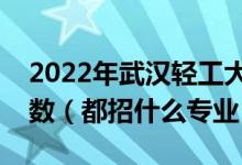 2022年武漢輕工大學(xué)各省招生計(jì)劃及招生人數(shù)（都招什么專業(yè)）
