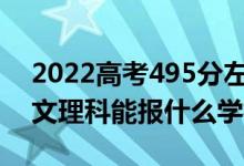 2022高考495分左右能上哪些大學(xué)（新高考文理科能報(bào)什么學(xué)校）