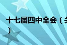 十七屆四中全會（關(guān)于十七屆四中全會的介紹）
