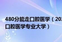 480分能走口腔醫(yī)學(xué)（2022年高考460分左右適合報考哪些口腔醫(yī)學(xué)專業(yè)大學(xué)）