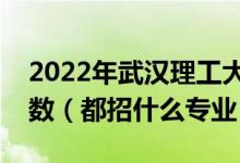 2022年武漢理工大學(xué)各省招生計(jì)劃及招生人數(shù)（都招什么專業(yè)）