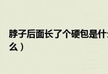 脖子后面長(zhǎng)了個(gè)硬包是什么原因（脖子后面長(zhǎng)了個(gè)硬包是什么）