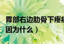 胃部右邊肋骨下疼痛（胃部左邊肋骨下疼痛是因為什么）