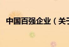 中國百強企業(yè)（關于中國百強企業(yè)的介紹）