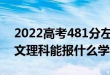 2022高考481分左右能上哪些大學(xué)（新高考文理科能報(bào)什么學(xué)校）