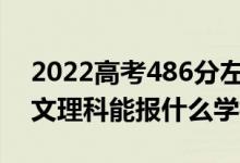 2022高考486分左右能上哪些大學（新高考文理科能報什么學校）