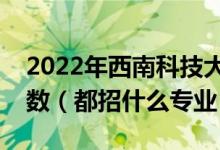 2022年西南科技大學(xué)各省招生計(jì)劃及招生人數(shù)（都招什么專業(yè)）