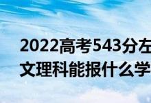2022高考543分左右能上哪些大學(xué)（新高考文理科能報什么學(xué)校）