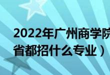 2022年廣州商學(xué)院招生計(jì)劃及招生人數(shù)（各省都招什么專業(yè)）