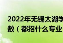 2022年無錫太湖學(xué)院各省招生計(jì)劃及招生人數(shù)（都招什么專業(yè)）