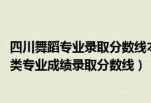 四川舞蹈專業(yè)錄取分?jǐn)?shù)線本科（2022四川高考戲劇影視舞蹈類專業(yè)成績錄取分?jǐn)?shù)線）