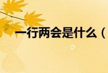 一行兩會(huì)是什么（一行兩會(huì)是什么意思）