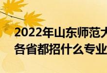 2022年山東師范大學(xué)招生計(jì)劃及招生人數(shù)（各省都招什么專業(yè)）
