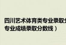 四川藝術(shù)體育類專業(yè)錄取分?jǐn)?shù)線（2022四川高考藝術(shù)體育類專業(yè)成績錄取分?jǐn)?shù)線）