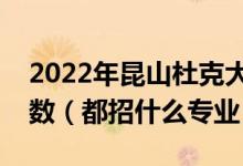 2022年昆山杜克大學(xué)各省招生計劃及招生人數(shù)（都招什么專業(yè)）